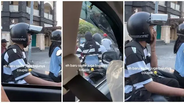6 Momen Tak Terduga Ketemu Baju Kembar di Jalan Raya, Jadi Salting