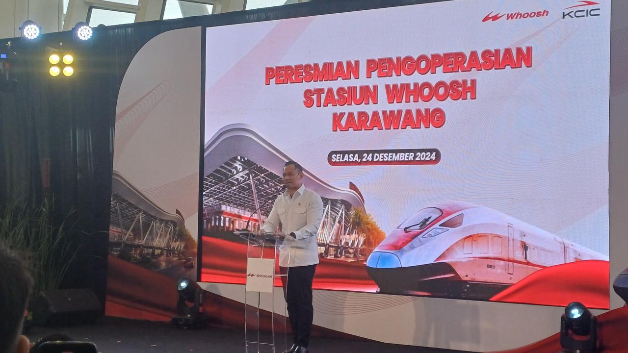 Potret Peresmian Stasiun Whoosh Karawang oleh AHY dan Menhub Dudy