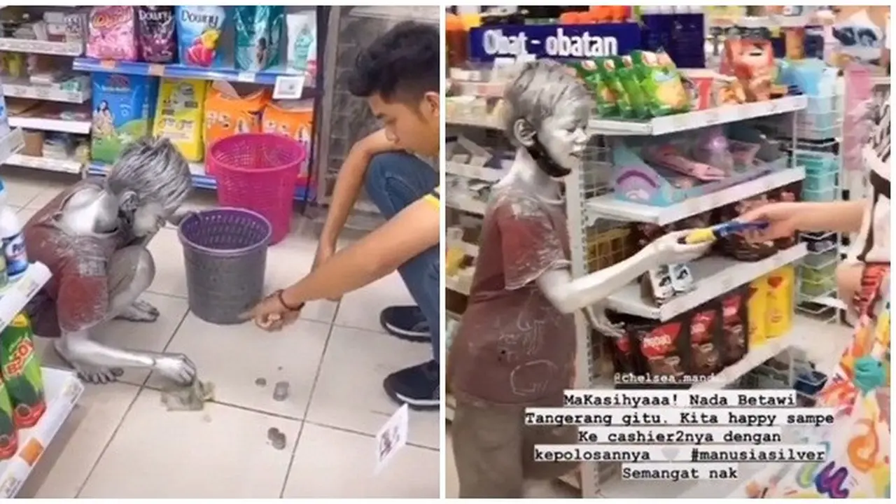 Aksi Haru Bocah Manusia Silver Ingin Belikan Ibu Mi Instan Ini Curi Perhatian
