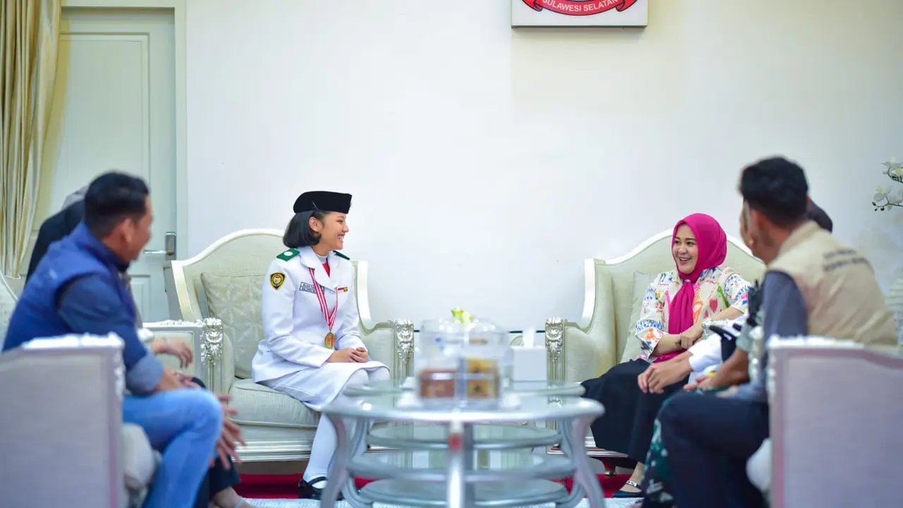 Paskibraka Nasional 2025 bertemu Wagub Sulsel