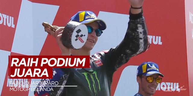 VIDEO: Fabio Quartararo Raih Podium Juara di MotoGP Belanda