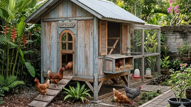 Desain Kandang Ayam Kombinasi (Besi dan Kayu)