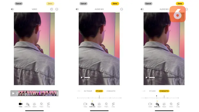 <p>Cara pakai Audio Mix di iPhone 16. (Liputan6.com/ Yuslianson)</p>