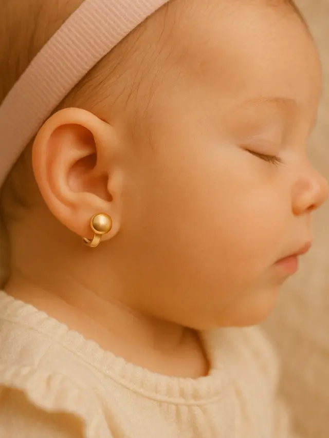 Model Anting Emas untuk Bayi Baru Lahir