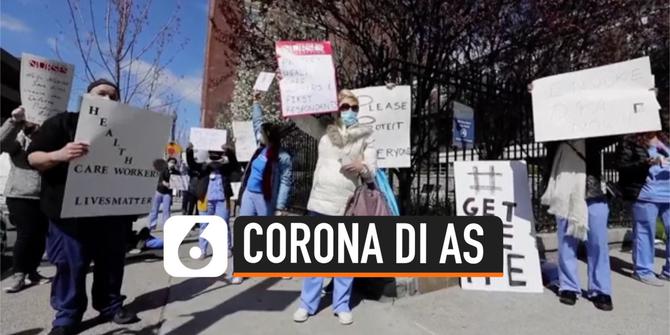 VIDEO: Kekurangan APD, Perawat di New York Turun Berdemo