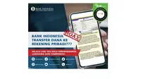 Cek Fakta: Hoaks Bank Indonesia Transfer Dana ke Rekening Pemenang Hadiah