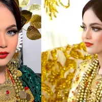 Penampilan Putri Isnari dengan makeup bold saat upacara malam Mapacci bikin pangling. Bak boneka! [@da4_putri03]