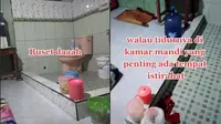 Tanpa Sekat Dinding, Kos dengan Kamar Mandi Dalam Ini Jadi Sorotan (sumber: TikTok/pamkolte)