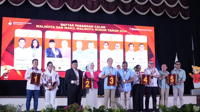 Pasangan Calon Wali Kota dan Wakil Wali Kota Bogor, Sendi Fardiansyah dan Melli Darsa, mendapat nomor urut 1