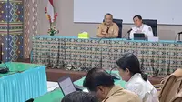 Yusharto saat kunjungan kerja di Badan Perencanaan Penelitian dan Pengembangan Daerah (Bappelitbangda) Provinsi NTT di Kota Kupang. (Istimewa)