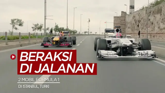 Berita video 2 mobil Formula 1 beraksi di jalanan Istanbul, Turki. Seberapa keren aksi mereka?