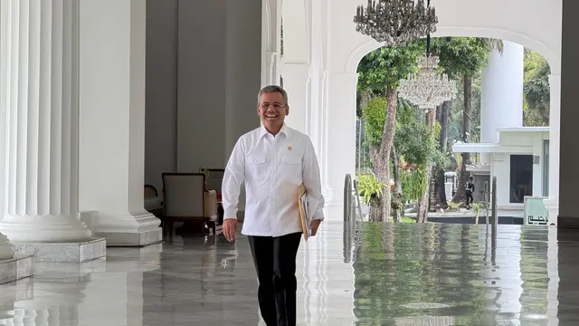 Menteri Keuangan (Menkeu) Suahasil Nazara d Istana, Jakarta, Selasa (22/9/2026). (Liputan6.com/Lisza)