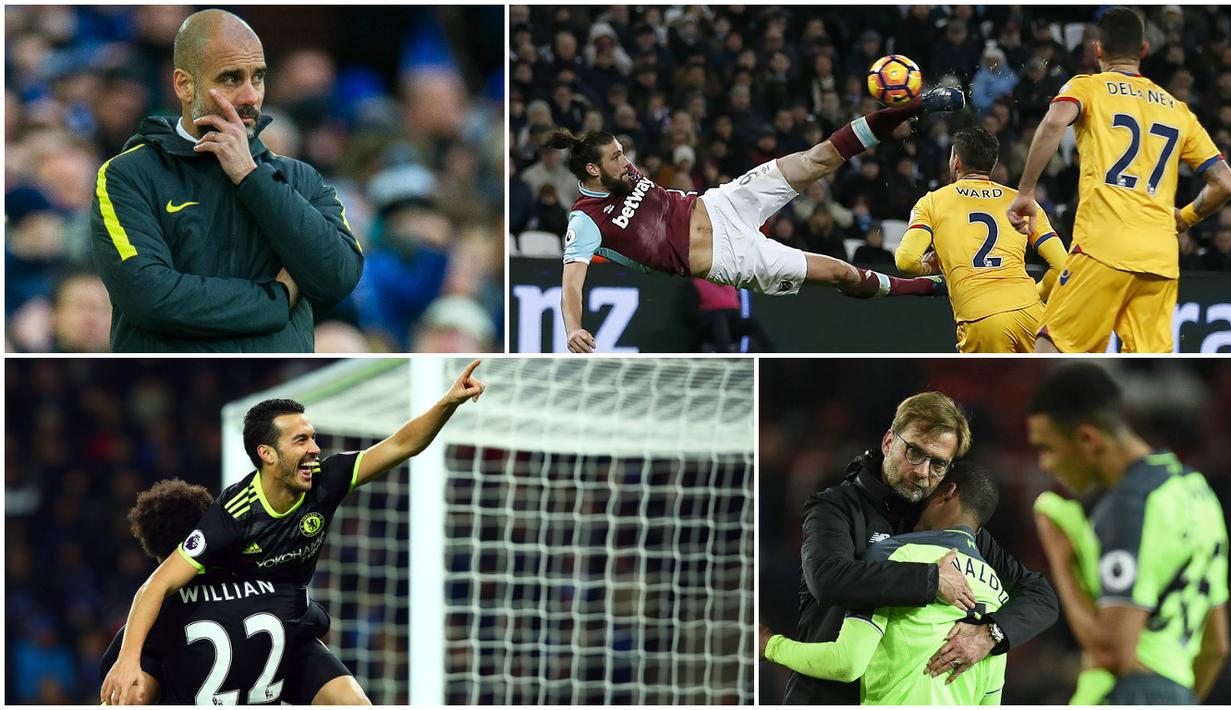 Berikut ini 10 foto terbaik pada ajang Liga Inggris 2016-2017 pekan ke-21 yang jadi pilihan Redaksi Bola.com. (AFP-EPA)