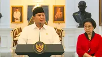 Presiden Prabowo Subianto sampaikan pernyataan sikap atas tragedi kerusuhan dan penjarahan. (Liputan6.com/istimewa)