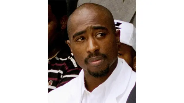 Tupac Shakur pada 1996. (AP Photo/Frank Wiese, File)