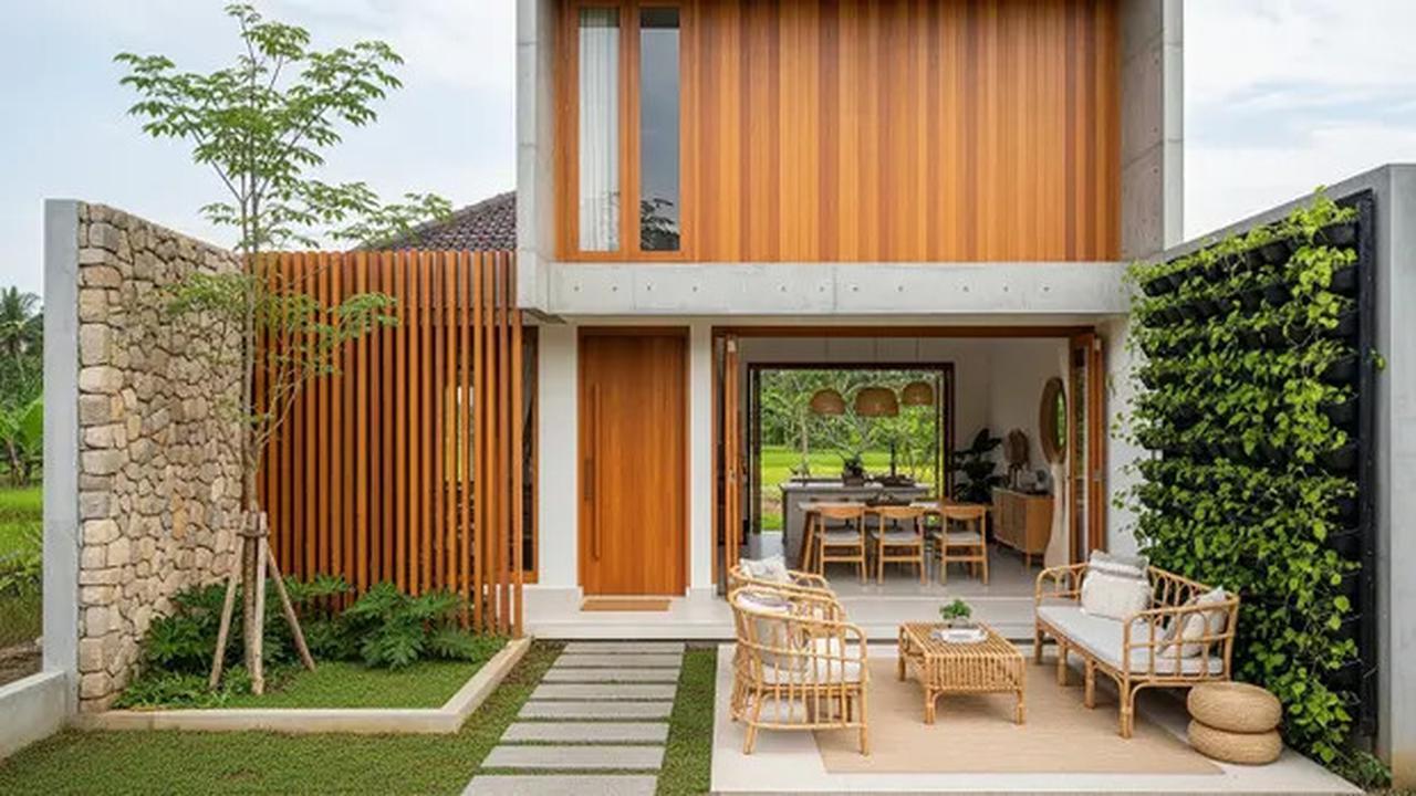 8 Model Rumah Sederhana Tapi Mewah Gaya Japandi dengan Taman Mini 2025, Cocok untuk Keluarga Muda