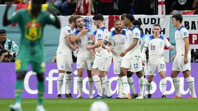Foto: Melihat Perayaan Gol Timnas Inggris ke Gawang Senegal, Termasuk Selebrasi Tak Wajar Jordan Henderson dan Jude Bellingham