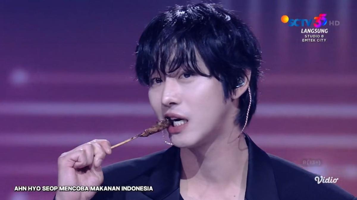 Ahn Hyo Seop Tampil Semringah di HUT SCTV 35 Xtraordinary, Mukbang Sate hingga Main Angklung