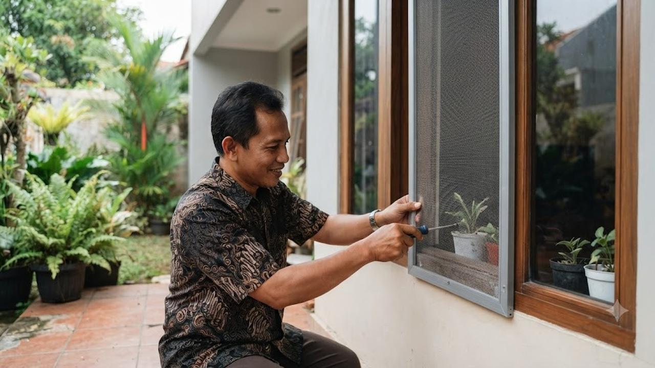 Tutup Akses Masuk ke Dalam Rumah (AI Generated)