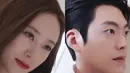 Krystal Jung dan Kim Woo Bin saat menghadiri final Wimbledon 2023. (Foto: Instagram/ wkorea)