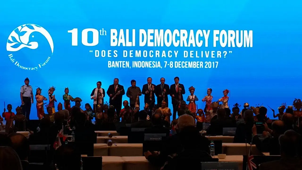 Bali Democracy Forum 2017 resmi dibuka pada 7 Desember 2017 (Rizki Akbar Hasan/Liputan6.com)