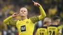 Erling Haaland akan menjadi pilihan yang lebih tepat daripada Ronaldo jika MU memang membutuhkan penambahan kekuatan pada lini serang. Ketajamannya di Liga Jerman bersama Borussia Dortmund tak pernah diragukan lagi. Ditambah, umurnya yang masih 21 tahun. (AFP/Ina Fassbender)