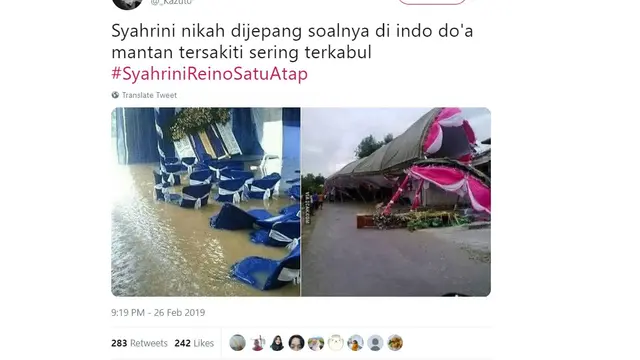 Cuitan Warganet soal Pernikahan Syahrini - Reino Barack (Twitter)