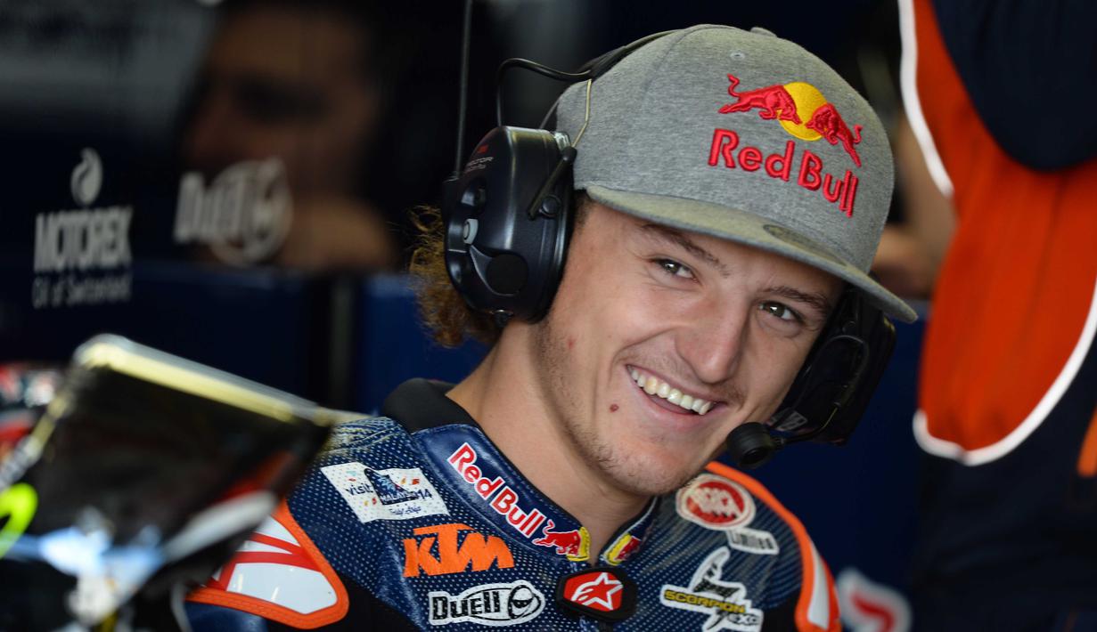 Pebalap Australia, Jack Miller dari Estrella Galicia 0,0 Marc VDS  team berada pada urutan kelima Trending Riders dengan mengumpulkan 6% total mention atasu sama dengan Lorenzo jelang MotoGP Grand Prix at Phillip Island 2016. (AFP/Peter Parks)