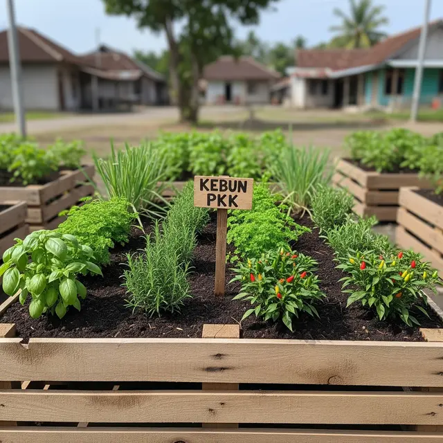 Ide Kebun Sayur Bedengan Sederhana untuk Ibu PKK/Gemini AI