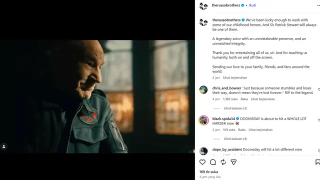 Unggahan  Sutradara Avengers: Doomsday. (Instagram/ therussobrothers)