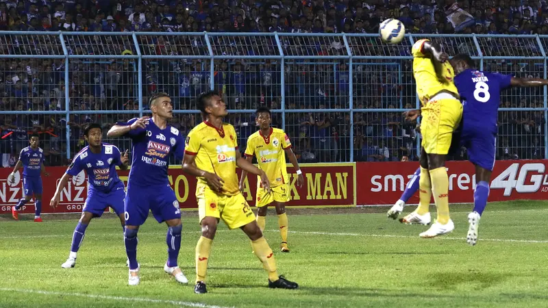 Laga Arema Cronus vs Sriwijaya FC (Liputan6)