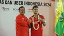 Dalam kejuaraan tersebut Tim Thomas dan Uber Indonesia meraih juara ke- 2 setelah keduanya dikalahkan tim China. (Bola.com/M Iqbal Ichsan)