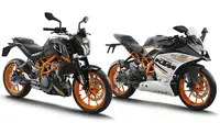 KTM RC 250 dan KTM Duke 250 'menggila' di jalanan kota Bangkok, Thailand. Keduanya menjelajahi kota tersebut dengan kecepatan tinggi (Foto: Motorbeam).