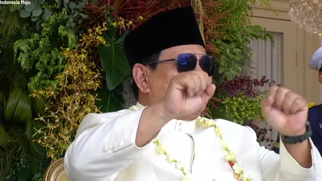 Prabowo Subianto joget Aura Farming di Perayaan HUT ke-80 RI di Istana
