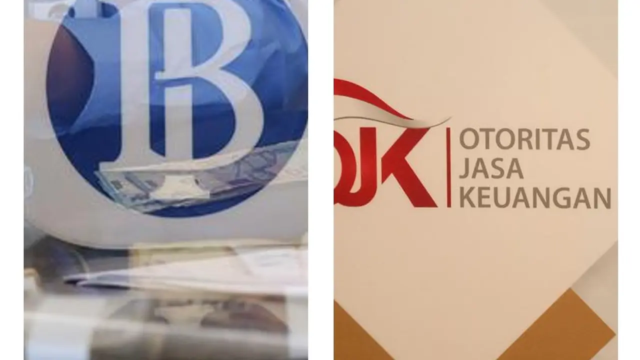 Logo BI dan OJK.