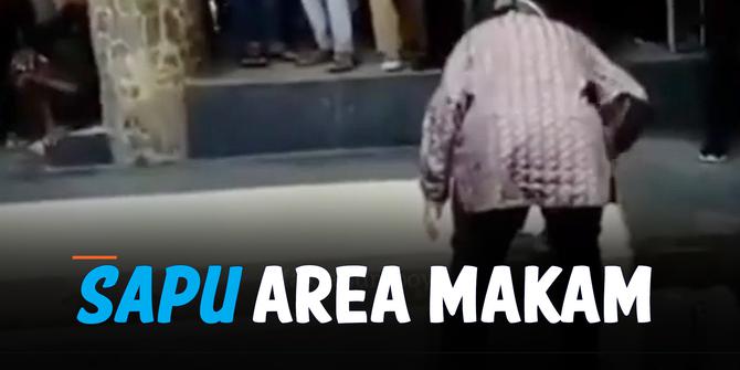 VIDEO: Viral, Mensos Risma Menyapu Area Makam Syekh di Padang Pariaman