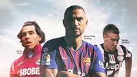 Kevin-Prince Boateng (Barcelona), Nicklas Bendtner (Juventus), Carlos Tevez (West Ham) (Bola.com/Adreanus Titus)
