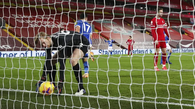 FOTO: Liverpool Dipermalukan Brighton di Anfield Stadium