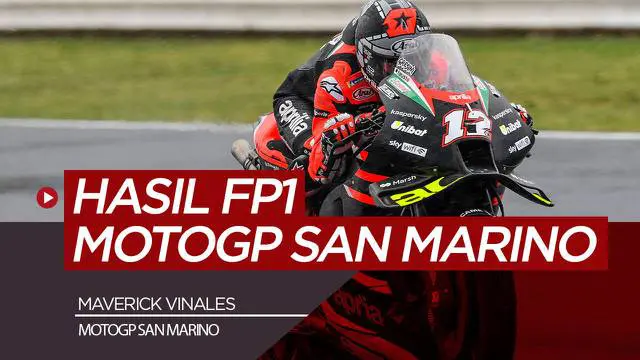 VIDEO: Hasil Lengkap FP1 MotoGP San Marino, Maverick Vinales Catat Waktu Terbaik