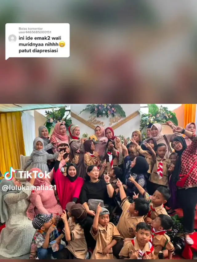 Murid beri kejutan di nikahan Ibu Guru.