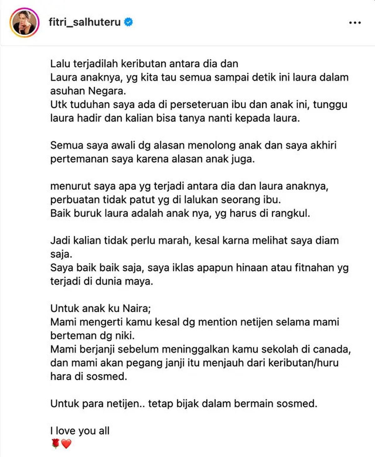 Fitri Salhuteru Akhiri Persahabatan dengan Nikita Mirzani, Siap Menjauhi Huru-hara Medsos demi Anak