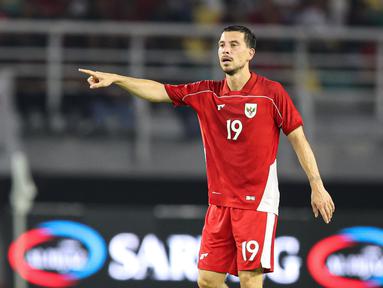 Gelandang Timnas Indonesia, Thom Haye, dalam duel melawan Chinese Taipei pada FIFA Matchday di Stadion Gelora Bung Tomo, Jakarta, Jumat (6/9/2025). (Bola.com/Abdul Aziz)