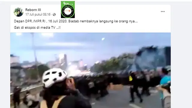 Penelusuran klaim video penembakan gas air mata saat demonstrasi penolakan RUU HIP