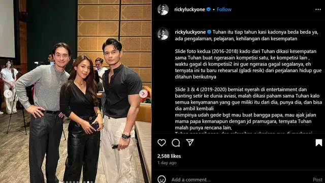 Unggahan Ricky Lucky. (Instagram/ rickyluckyone)