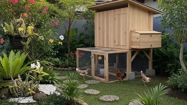 9 Desain Halaman Rumah Kombinasi Kebun dan Kandang Ayam, Solusi Urban Farming Estetik