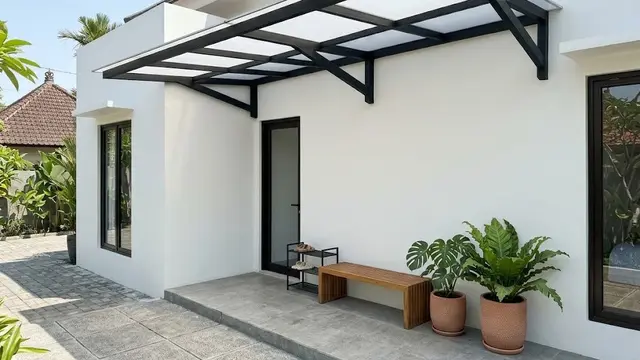 Kanopi Cantilever Minimalis Tanpa Tiang Depan