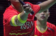 FOTO: Tumbangkan Ganda Denmark, Leo/Daniel Kunci Tiket ke Semifinal Indonesia Masters 2024
