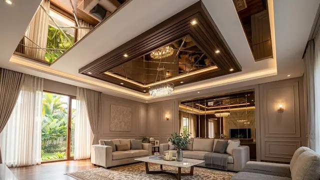 Model Plafon PVC untuk Interior Rumah Estetik/AI Generated