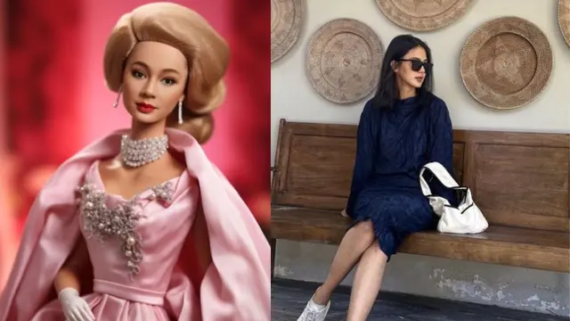 Potret Paula Verhoeven versi Barbie AI (Sumber: Tiktok/@tamrockids dan Instagram/@paula_verhoeven)