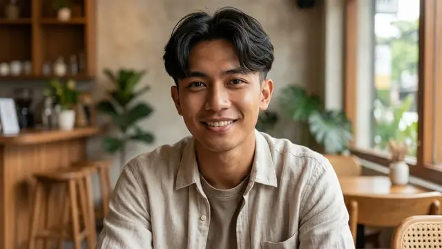 Model Rambut Pria Pendek Belah Tengah